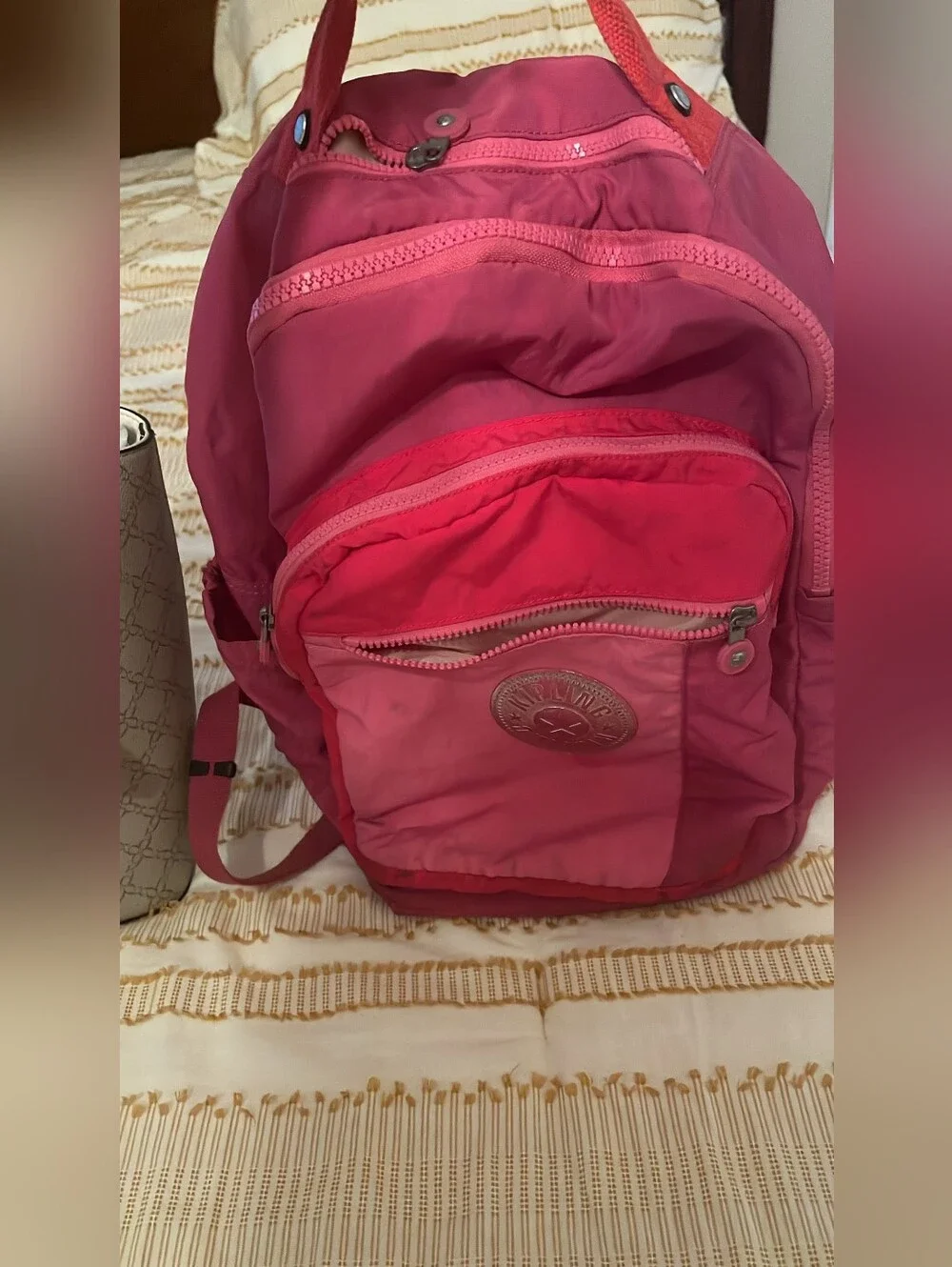 Kipling Pink Nylon Everyday Backpack